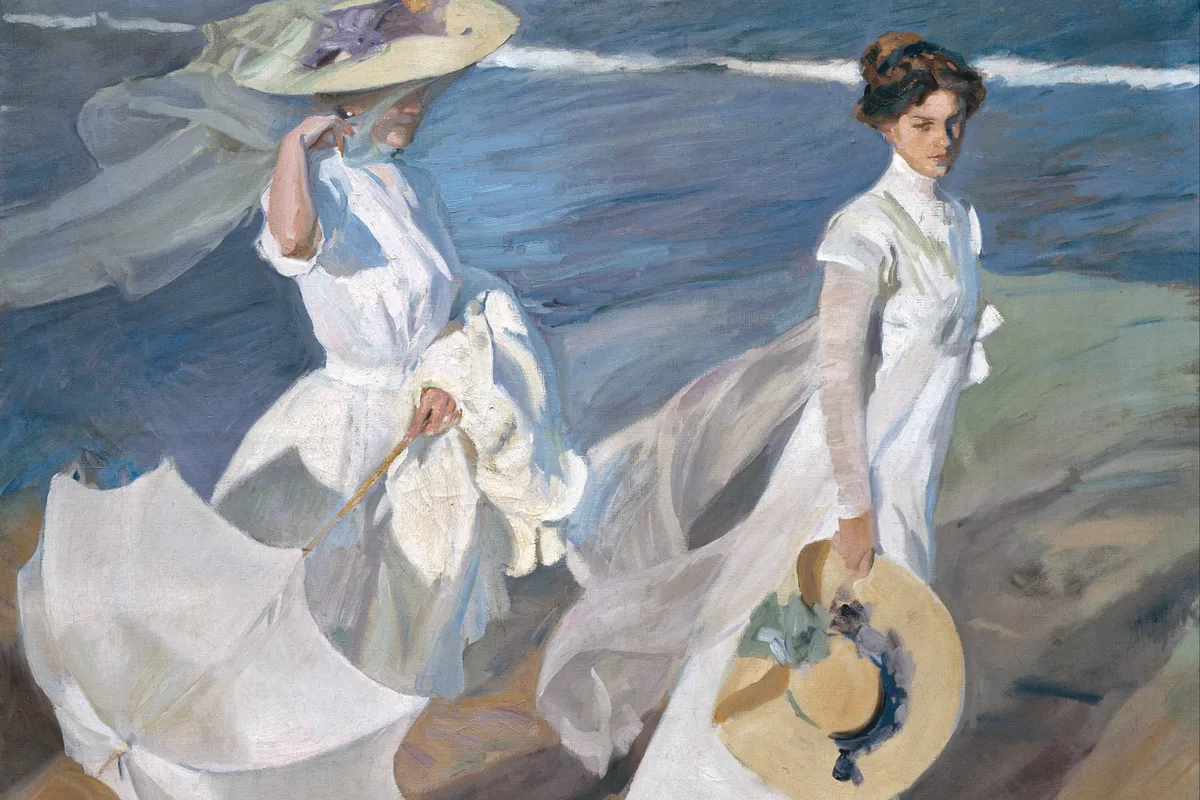 Strolling Along the Seashore, a painting by Joaquín Sorolla held at the Museo Sorolla